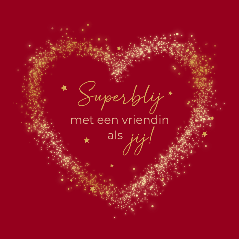 Bedankkaartjes - Bedankt superblij met jou vriendschap en liefde