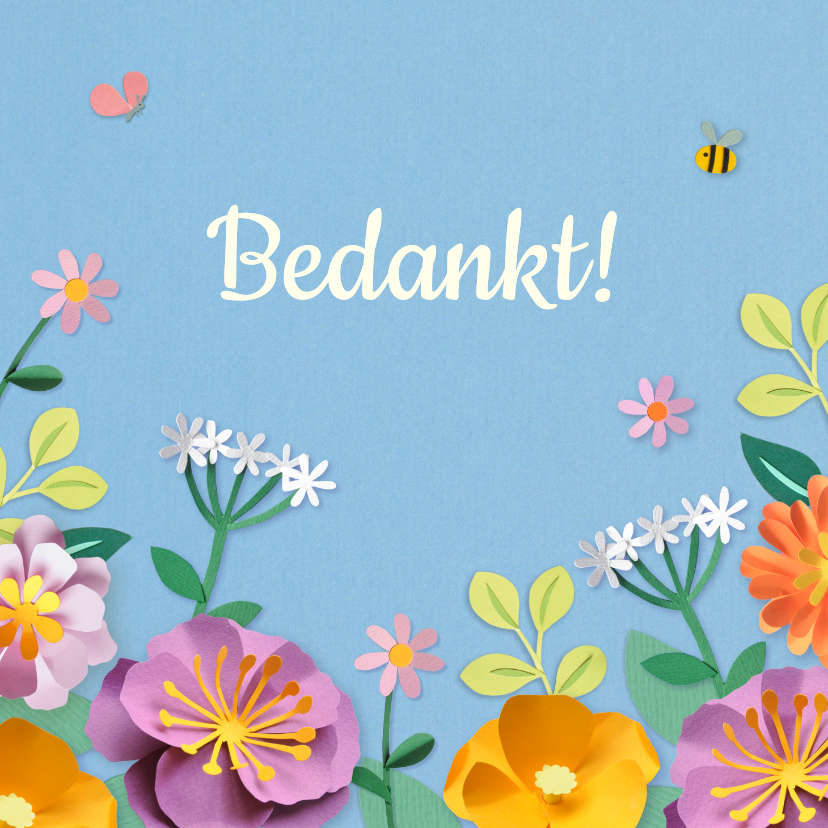 Bedankkaartjes - Bedanktkaartje bloemenweide