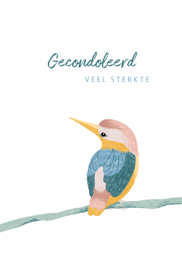 Condoleancekaarten - Condoleancekaart ijsvogel