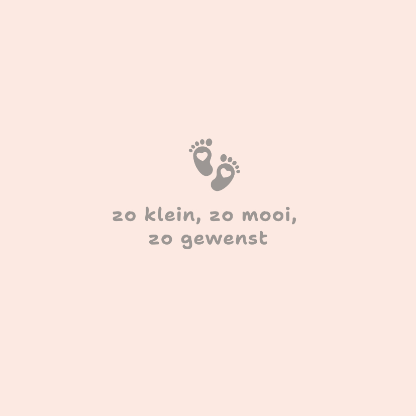 Condoleancekaarten - Condoleancekaart Zo klein, zo lief, zo gewenst