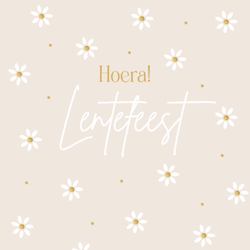 Felicitatiekaarten - Felicitatie kaartje lentefeest bloemetjes