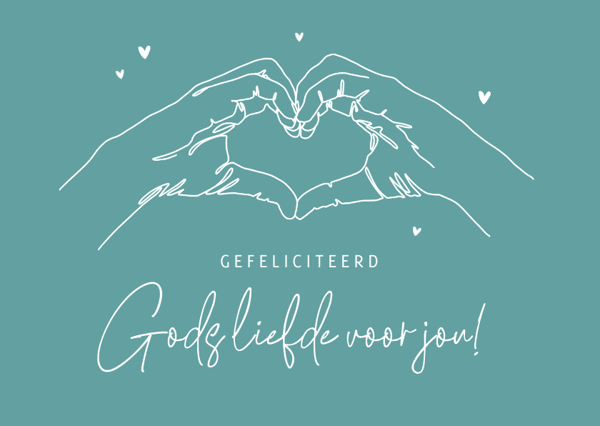 Felicitatiekaarten - Felicitatiekaart Gods liefde belijdenis gefeliciteerd