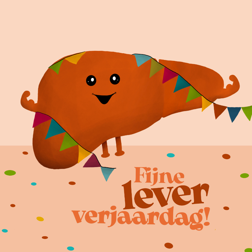 Felicitatiekaarten - Felicitatiekaart leververjaardag transplantatie