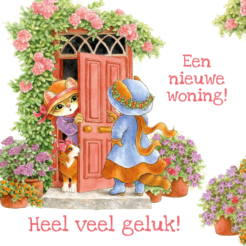 Felicitatiekaarten - Felicitatiekaart nieuwe woning met Molly