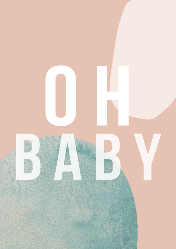 Felicitatiekaarten - Felicitatiekaart | Oh baby