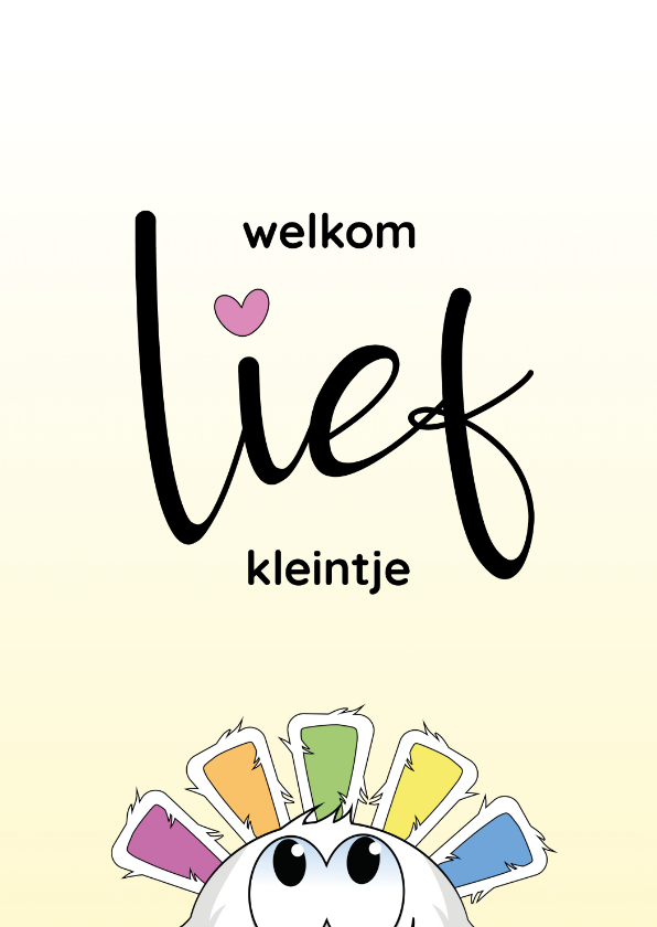 Felicitatiekaarten - Felicitatiekaartje welkom lief kleintje