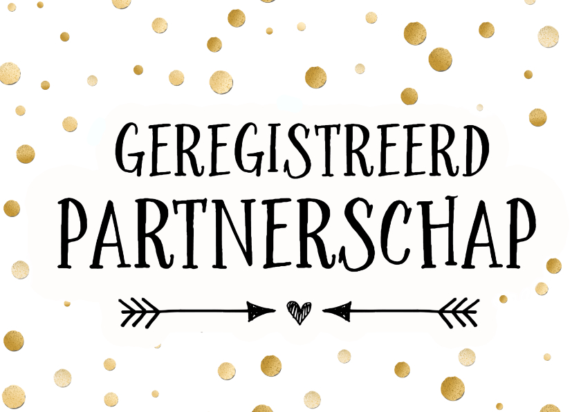 Felicitatiekaarten - Geregistreerd partnerschap - confetti