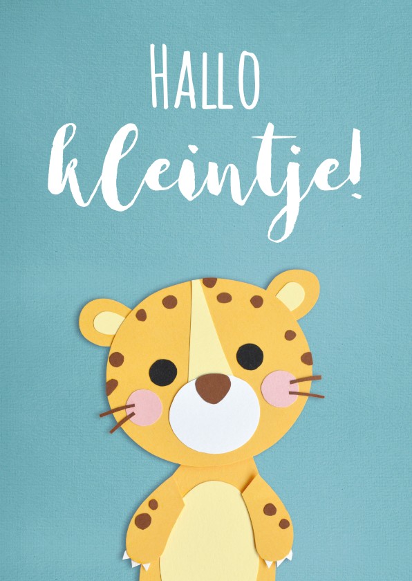 Felicitatiekaarten - Hallo kleintje luipaard