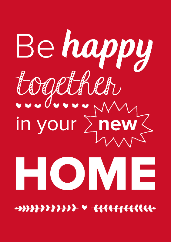 Felicitatiekaarten - Happy together new home