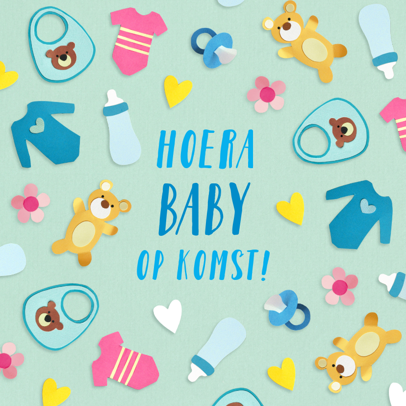 Felicitatiekaarten - Hoera baby op komst