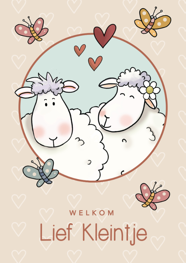 Felicitatiekaarten - Mike & Molly welkom lief kleintje