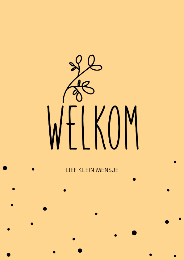 Felicitatiekaarten - Welkom, lief klein mensje - pastel