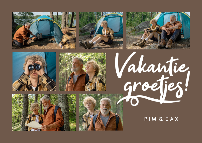 Fotokaarten - Fotokaart collage met vakantiegroetjes