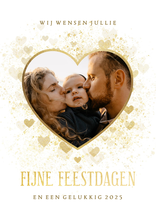 Fotokaarten - Fotokaart gouden hart liefdevol