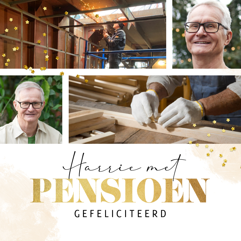 Fotokaarten - Fotokaart pensioen gefeliciteerd bedankt medewerker