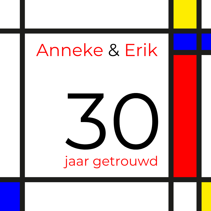 Jubileumkaarten - Mondriaan 30 jaar