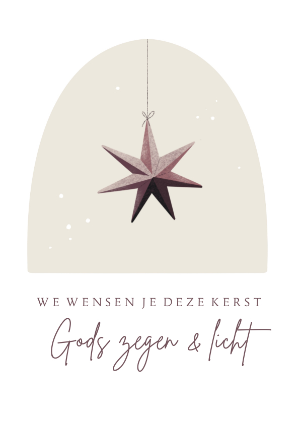 Kerstkaarten - Christelijke kerstkaart met ster