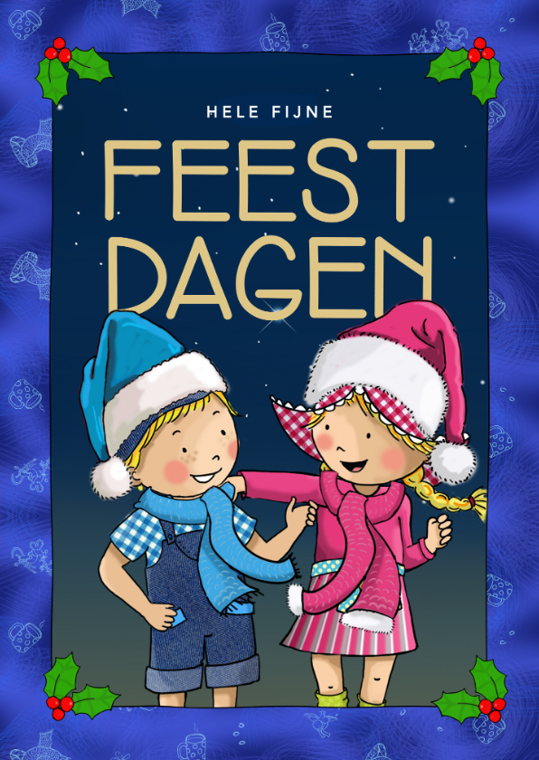 Kerstkaarten - Fien & Teun Hele fijne feestdagen samen