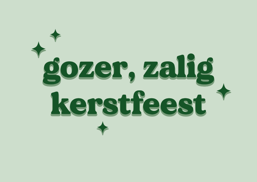 Kerstkaarten - Grappige typografische kerstkaart gozer zalig kerstfeest