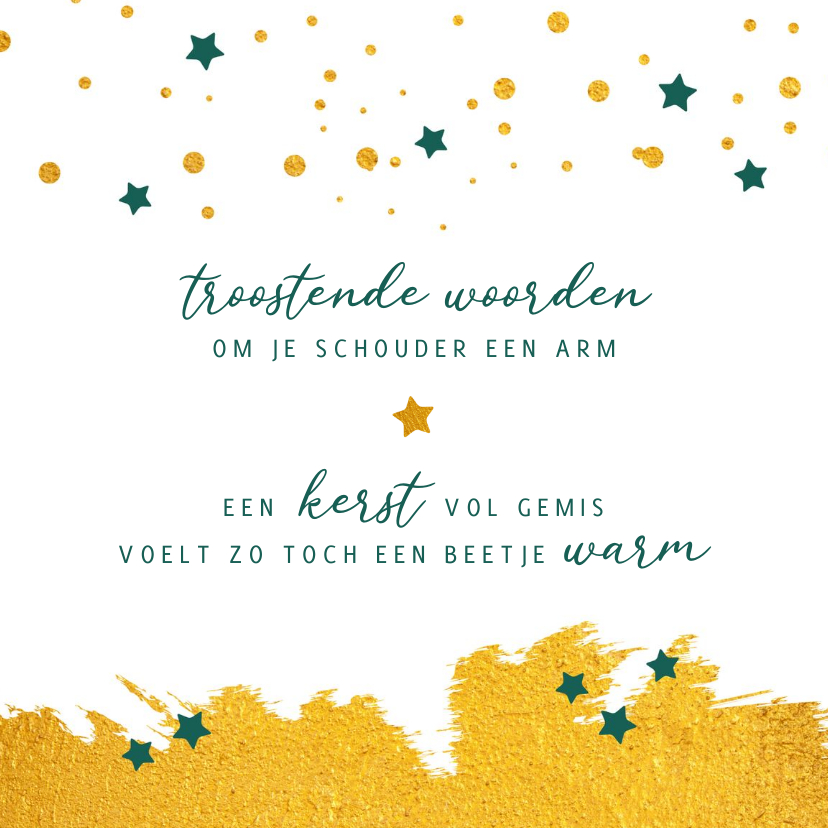 Kerstkaarten - Kerst troostende woorden bij gemis