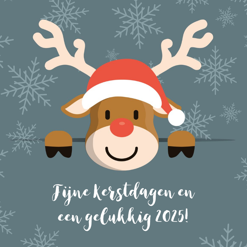 Kerstkaarten - Kerstgroet van Rudolf