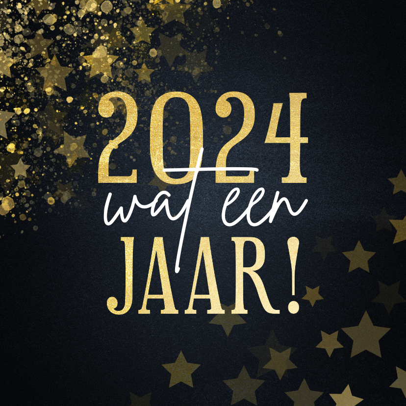 Kerstkaarten - Kerstkaart 2024 wat een jaar met sterren