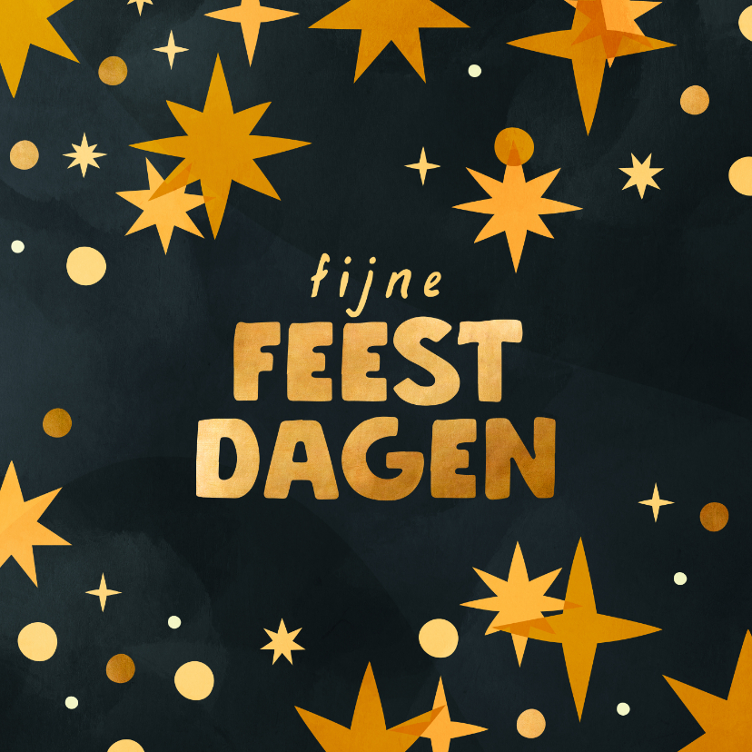 Kerstkaarten - Kerstkaart CliniClowns fijne feestdagen met sterren