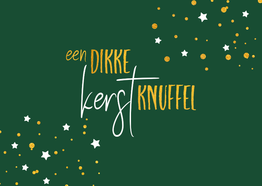 Kerstkaarten - Kerstkaart een dikke knuffel voor steun