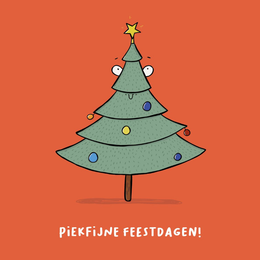 Kerstkaarten - Kerstkaart een piekfijne kerst!