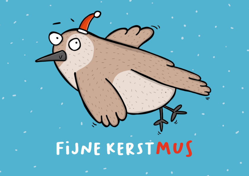 Kerstkaarten - Kerstkaart fijne kerstmus gewenst 