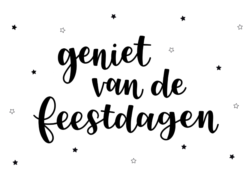 Kerstkaarten - Kerstkaart geniet van de feestdagen