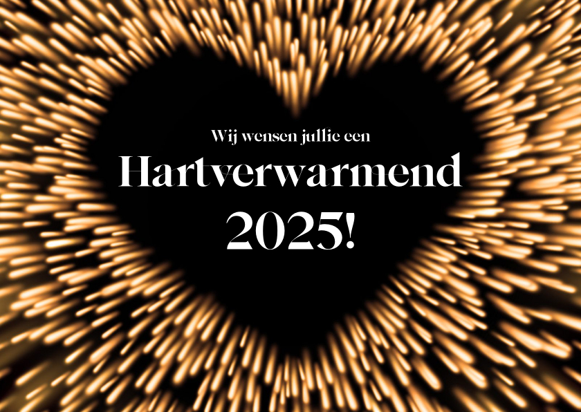 Kerstkaarten - Kerstkaart hartverwarmend 2025 hart