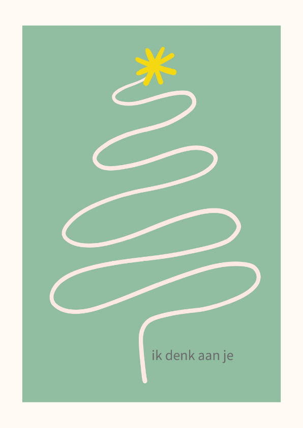 Kerstkaarten - Kerstkaart ik denk aan je