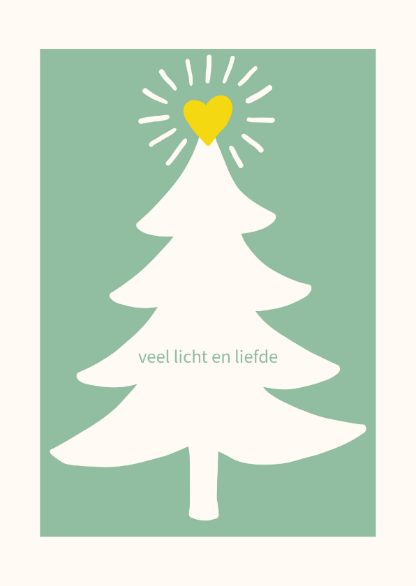 Kerstkaarten - Kerstkaart Licht en liefde met kerst