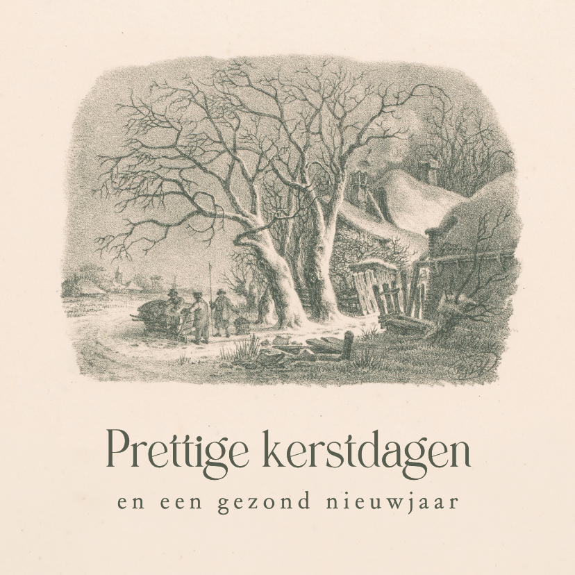 Kerstkaarten - Kerstkaart met kunst van François Joseph Pfeiffer