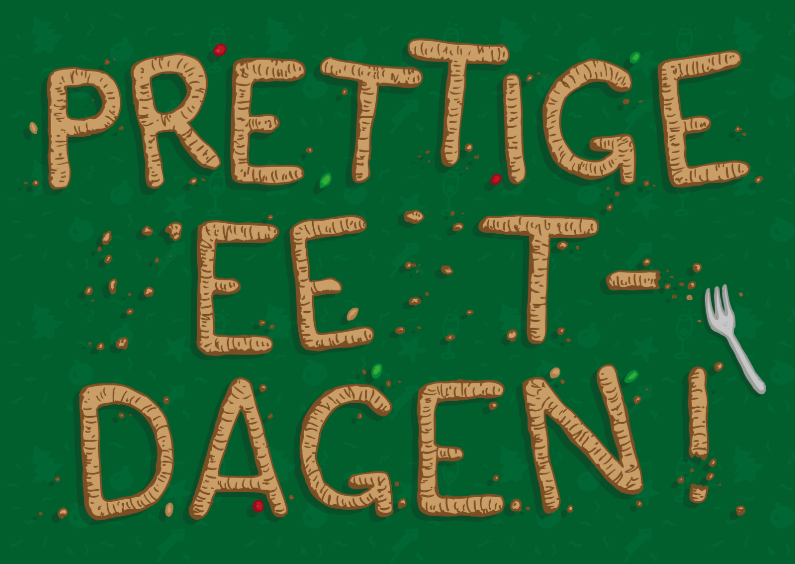 Kerstkaarten - Kerstkaart Prettige Eetdagen