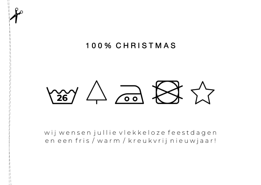 Kerstkaarten - Kerstkaart waslabel