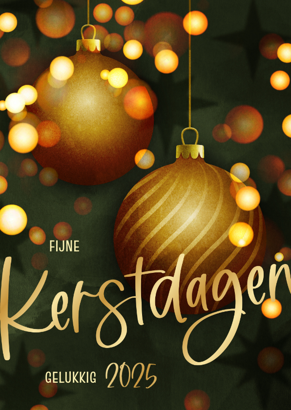 Moderne Kerstkaart Met Kerstballen Kaartje Go