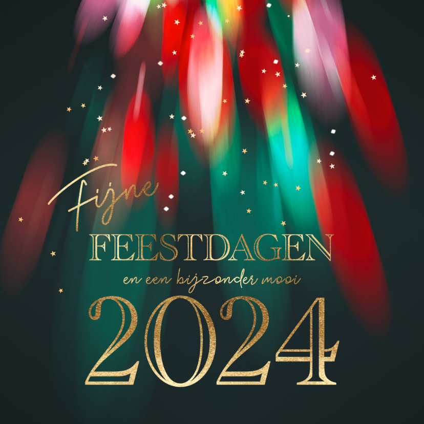 Kerstkaarten - Stijlvolle kerstkaart 2025 Fijne Feestdagen