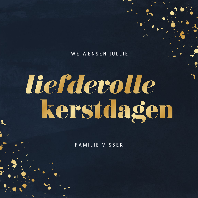 Kerstkaarten - Stijlvolle kerstkaart waterverf liefdevolle kerstdagen 