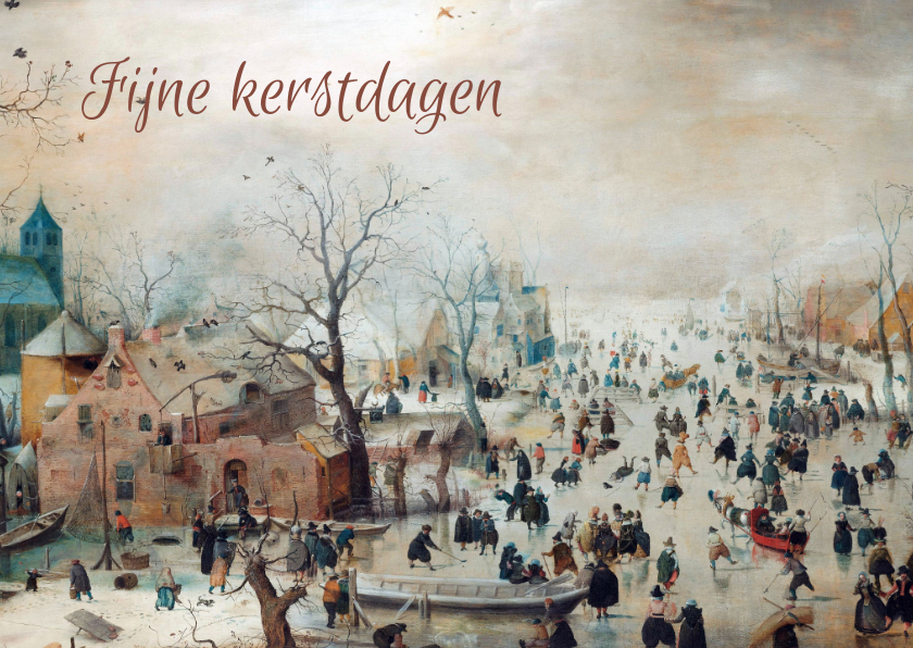 Kerstkaarten - Winterlandschap van Hendrick Avercamp kerstkaart 