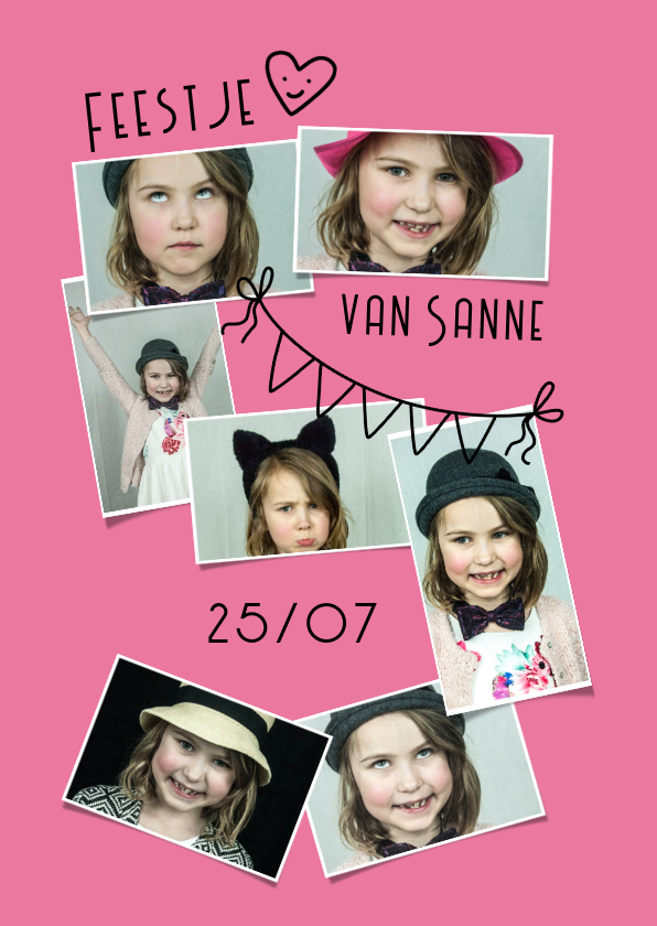 Kinderfeestjes - Kinderfeestje meisje 5 jaar fotocollage