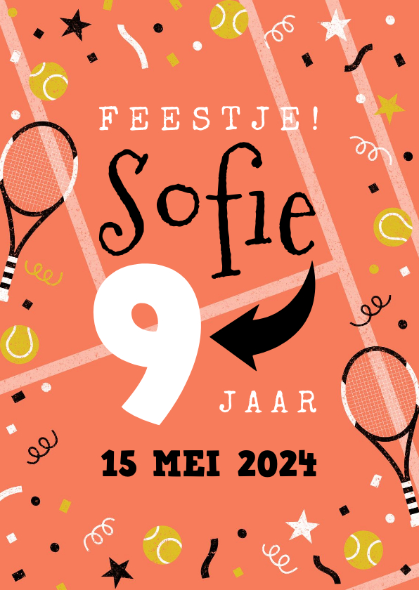 Kinderfeestjes - Kinderfeestje tennis thema aanpasbare leeftijd