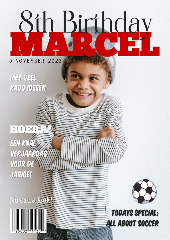 Kinderfeestjes - Kinderfeestje verjaardagsfeest voetbal tijdschrift