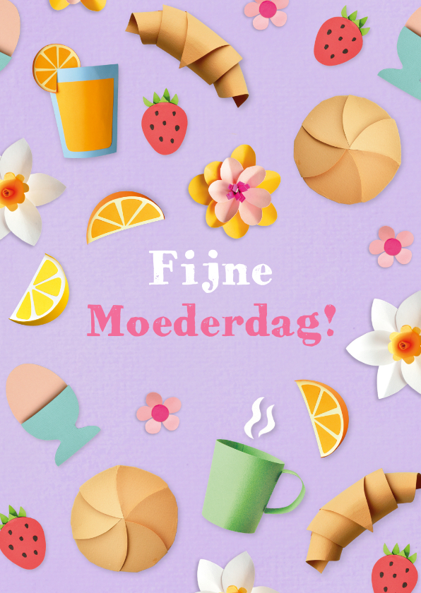 Moederdag kaarten - Moederdagkaart ontbijtje