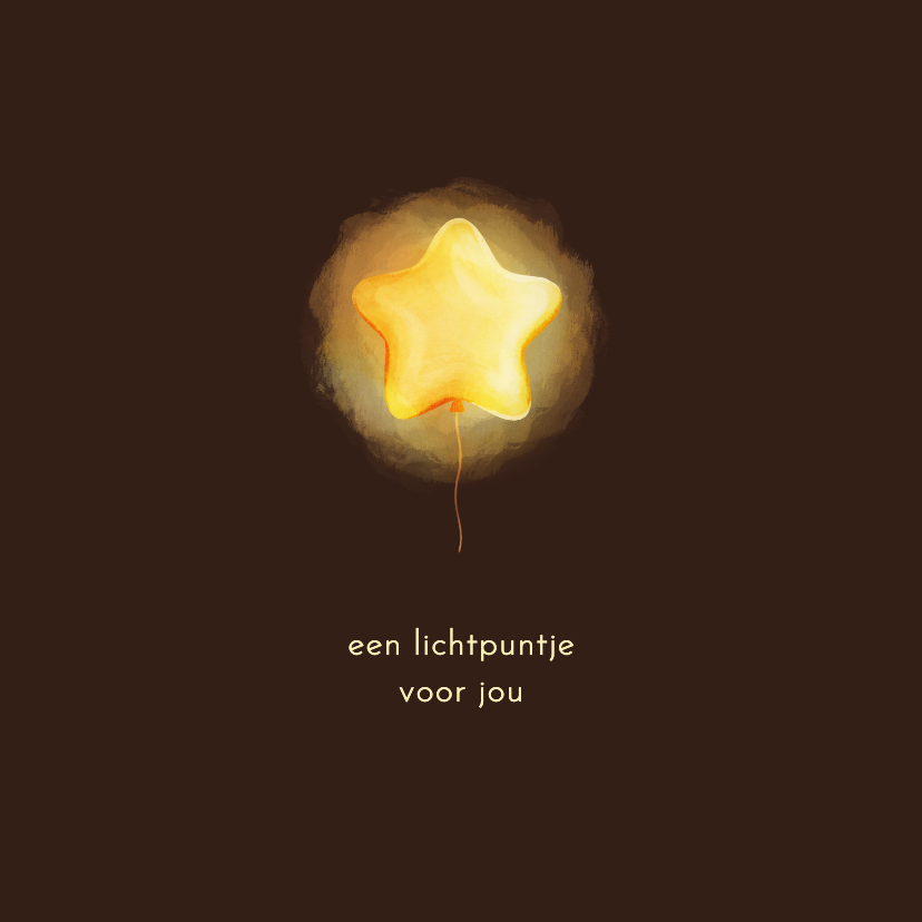 Nieuwjaarskaarten - Nieuwjaarskaart een lichtpuntje voor jou ster ballon