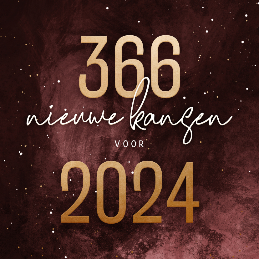 jurk Banyan Prestatie Nieuwjaarskaart met 365 nieuwe kansen | Kaartje2go