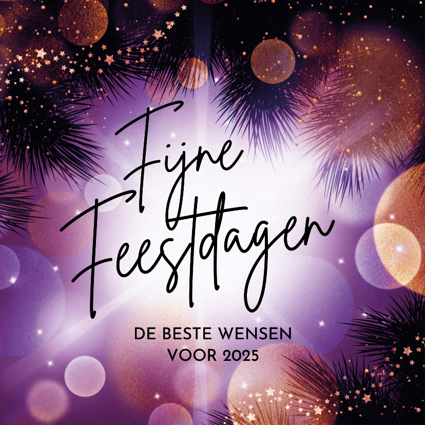 Nieuwjaarskaarten - Originele nieuwjaarskaart licht vuurwerk