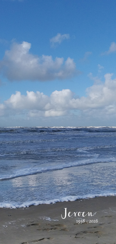 Rouwkaarten - Rouwkaart Noordzeestrand