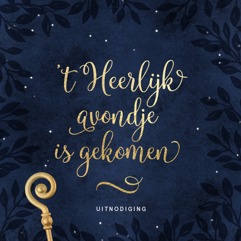 Sinterklaaskaarten - Stijlvolle uitnodiging pakjesavond